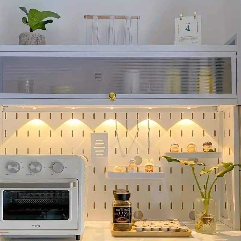 Luz LED regulável em 3 cores USB recarregável esportiva Sensor luz adequada para cozinha e sala de estar - Olho de gato