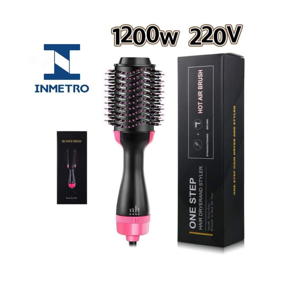 Escova Secadora 3 em 1 Hair Styler Elétrica Alisadora Quente 110V 220V Portátil