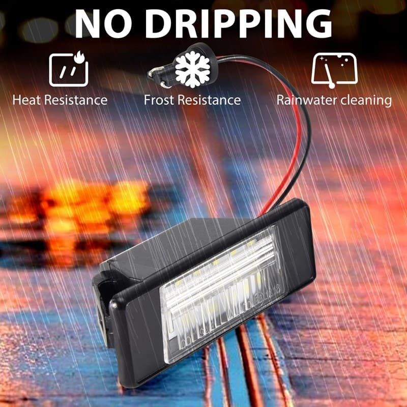 2 Pçs Carro 18Leds Luzes Da Placa De Licença Plástico Para Nissan Qashqai X-Trail Juke Primera Brilhante Led Número Luz