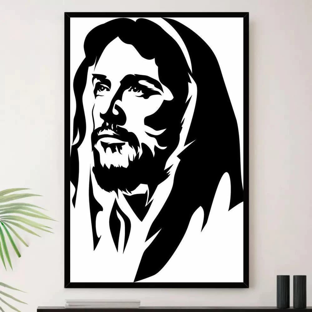 Quadro Placa Decorativa Arte de Alto Contraste Design Criativo em Branco e Bege