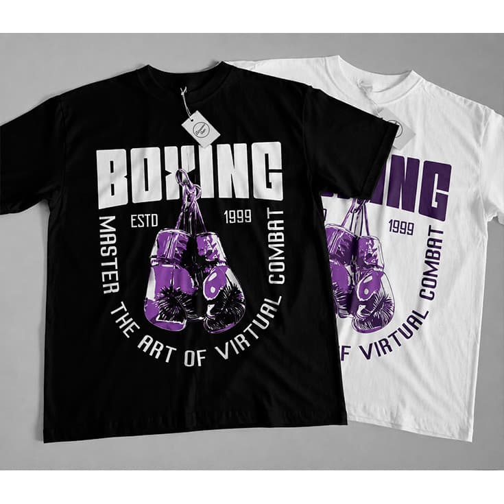 Camiseta Oversized Artes Marciais Boxing Camisa Unissex 100% Algodão Premium