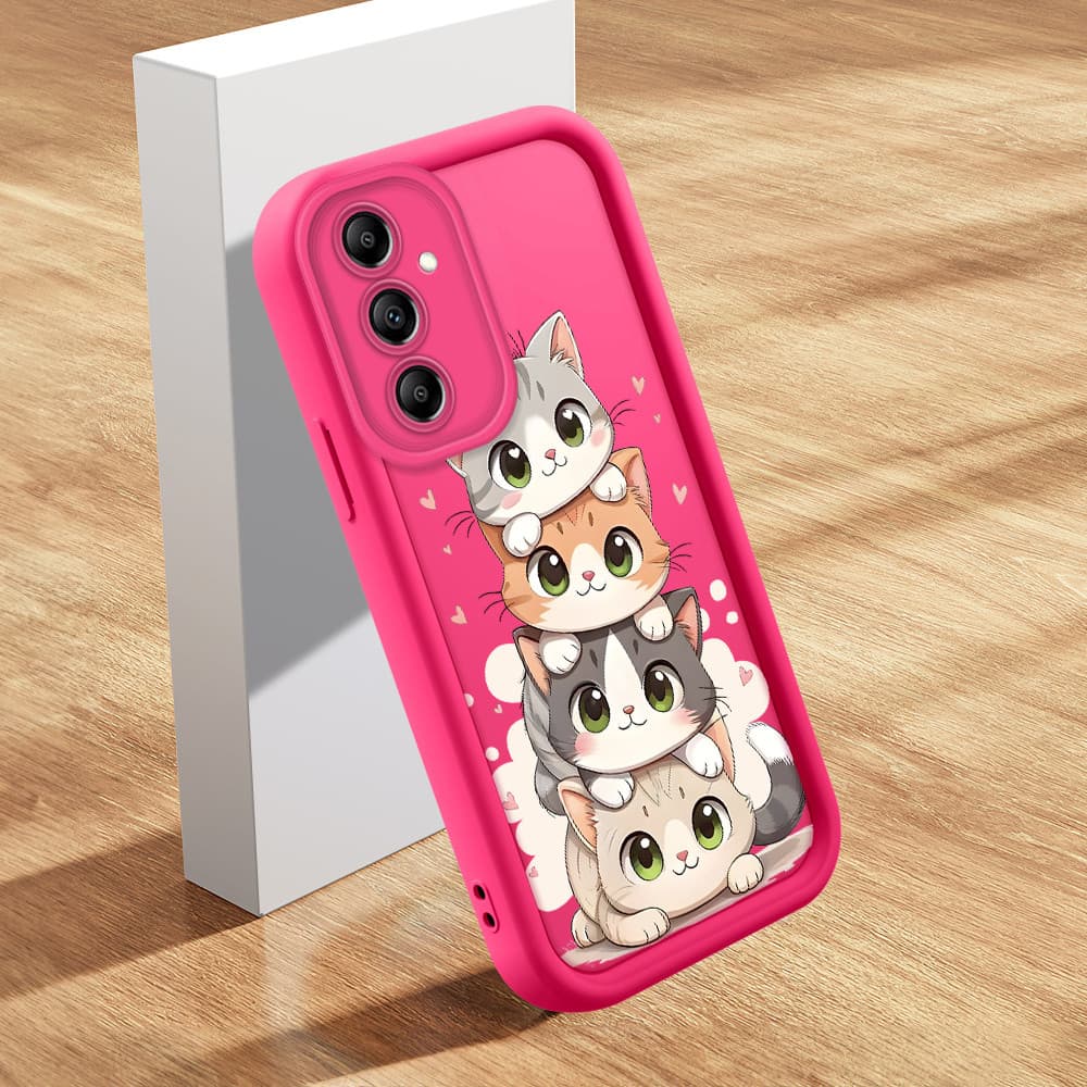 Capinha De Macia Silicone Capa Para Samsung Galaxy A14 4G 5G Capas Fofo Rosa Case Capinhas TY 2275