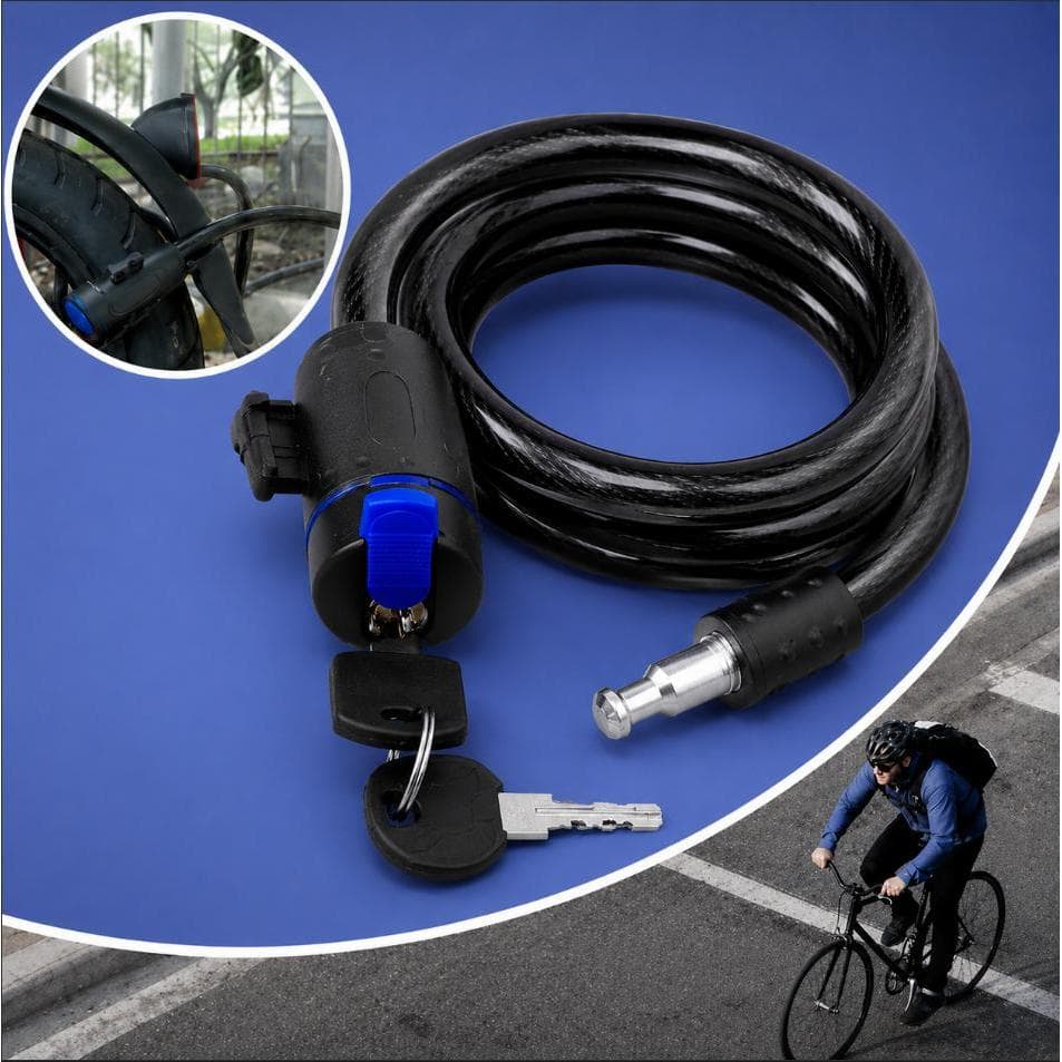 Cadeado para Bicicleta Antifurto com Chave | Cabo de Aço Reforçado