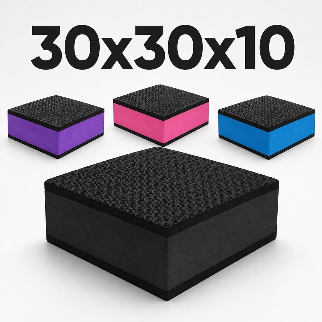 Kit 10 Step Academia 30x30x10 EVA Antiderrapante Plataforma Fitness Studio Treino