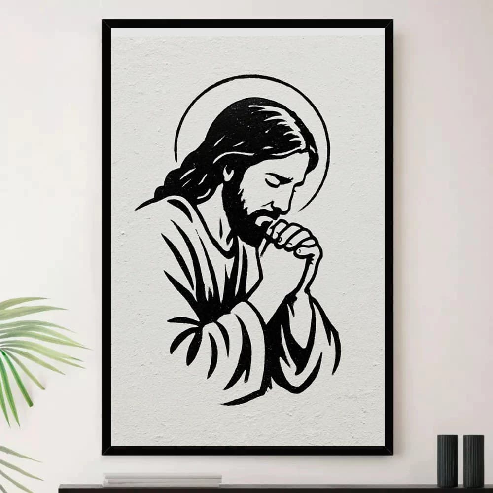 Quadro Placa Decorativa Arte Minimalista Neutra Geometria Criativa em Branco e Creme