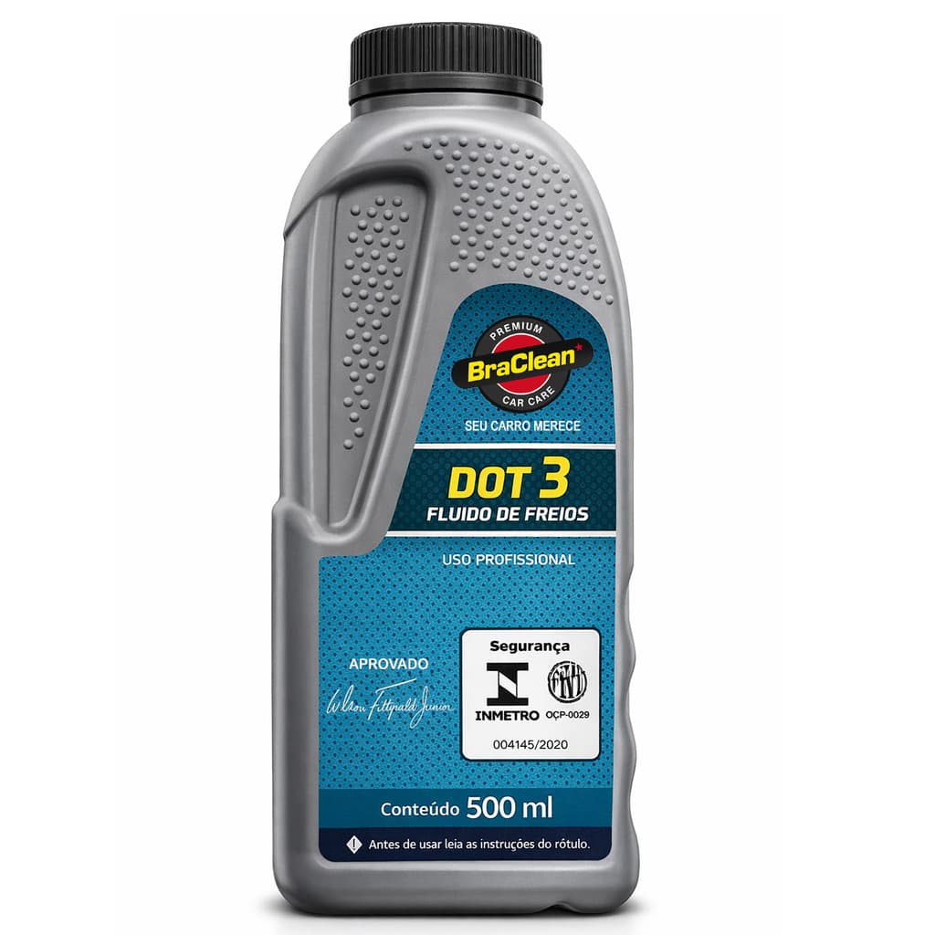 Fluido De Freio DOT3 500ml Embreagem Qualidade Premium Proteção Segurança Manutenção Evita Falhas