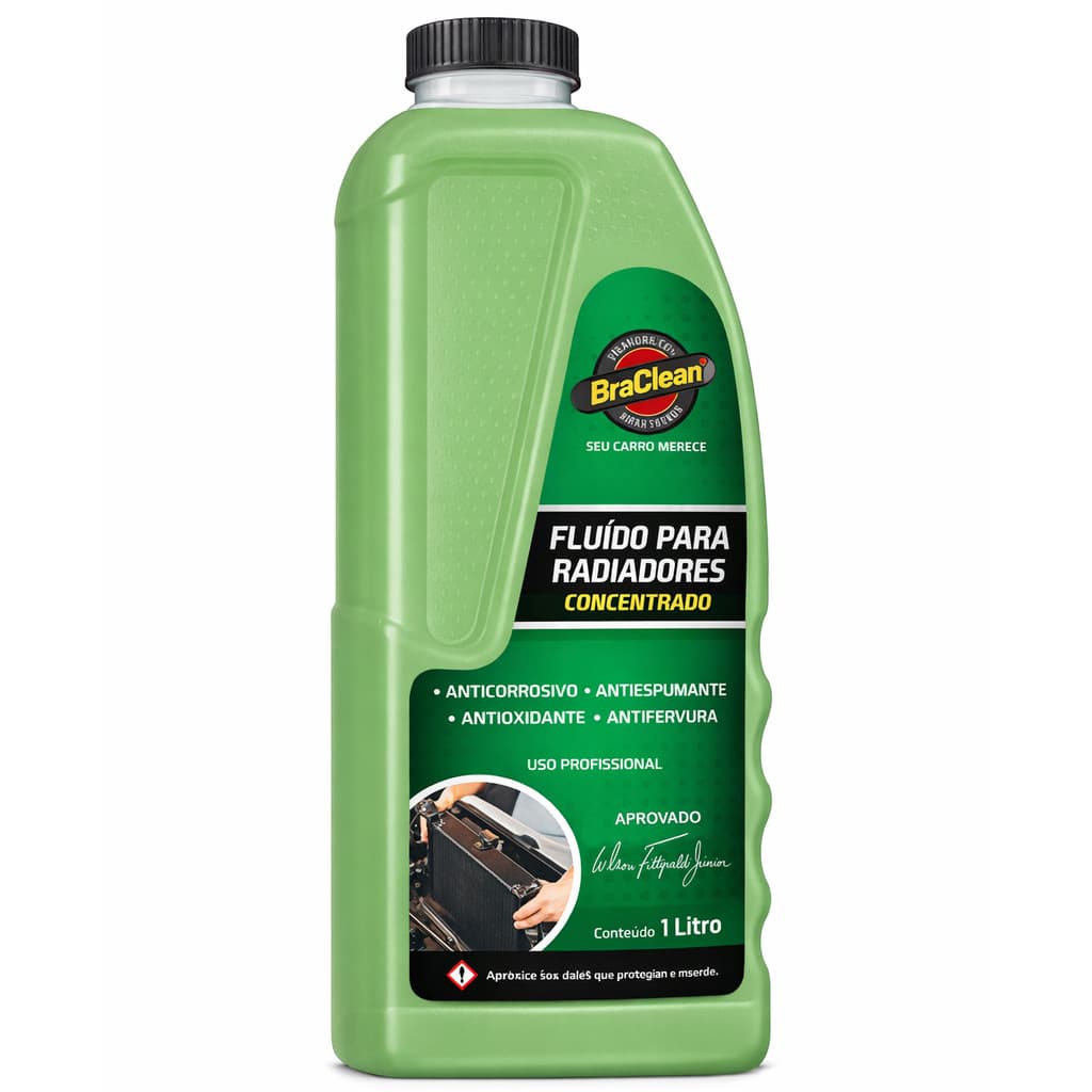 Fluido Aditivo Radiador Concentrado Verde 1L Arrefecimento Refrigerante Anticorrosivo Automotivo