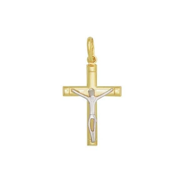 PINGENTE CRUZ COM CRISTO E RÓDIO