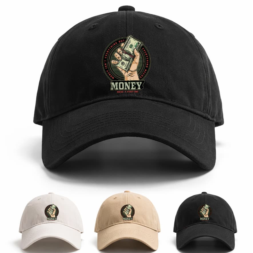 Boné Ajustável Dinheiro Can't Buy Everything Moda Urbana Qualidade Masculino Feminino