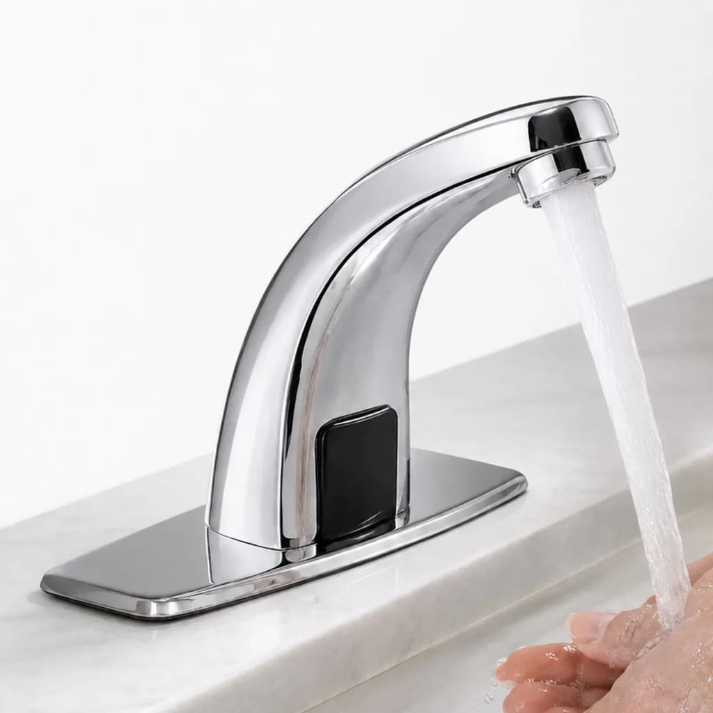 Torneira Automática Sensor Infravermelho Sem Toque Cromada Zawa Bivolt Pilhas Aerador