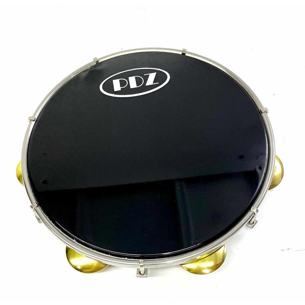 Pandeiro Pdz 10 Platinelas Latão Fórm.preta Aro Inox Pd1020