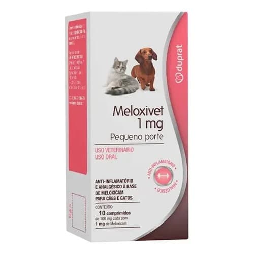 Meloxivet 1mg Meloxicam 10 Comprimidos Cães Pequenos