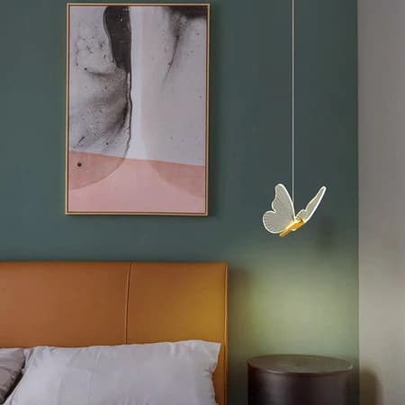Pendente Dourado Borboleta De Luz LED de 3 cores em 1 luminária de teto do quarto no Pix 5.01 Lâmpada de parede borbolet