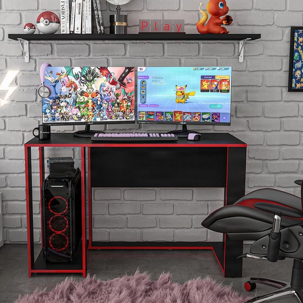 Mesa Escrivaninha Gamer Singapura Mesa Notebook 120cm