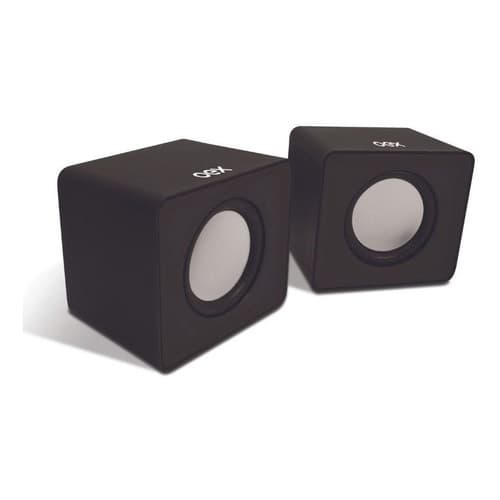 Caixa De Som Para PC Notebook Oex Cube SK102 Preta RMS P2 USB Controle Volume Plug And Play