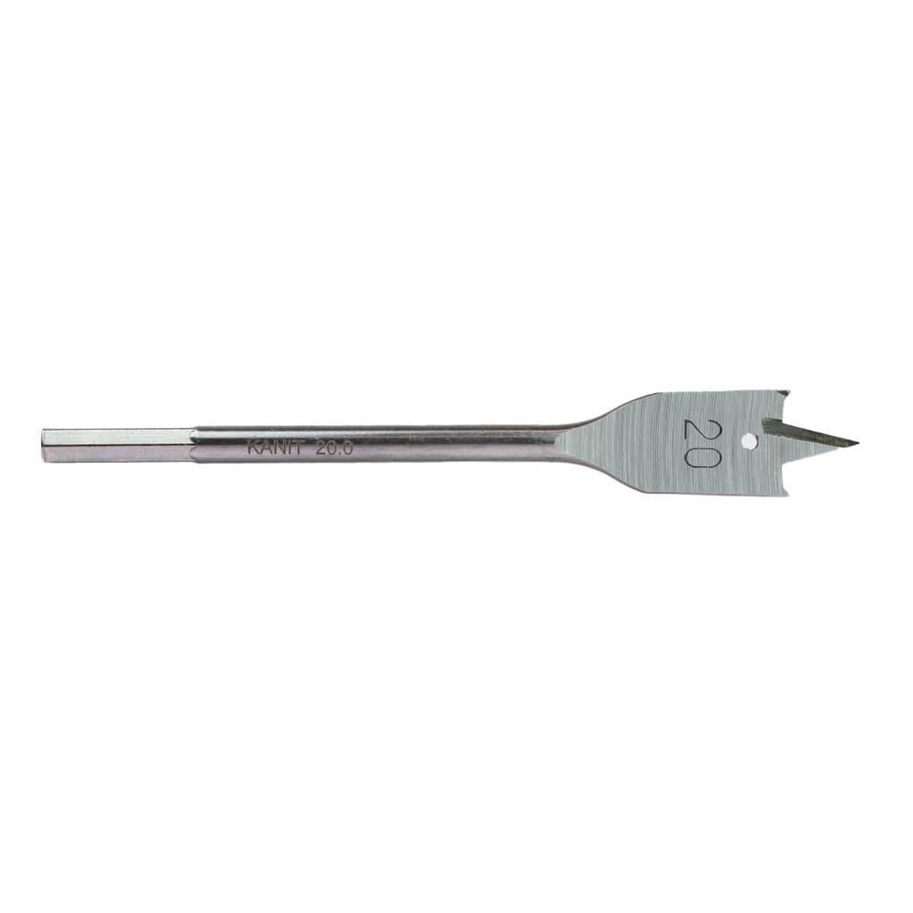 Jogo Broca Chata 20mm Madeira Kanit 5 Peças Engate Rápido Passagem Conduíte Fura Porta Fechadura Mdf