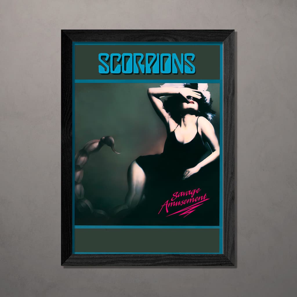 Quadro Scorpions Savage A4 Com Vidro