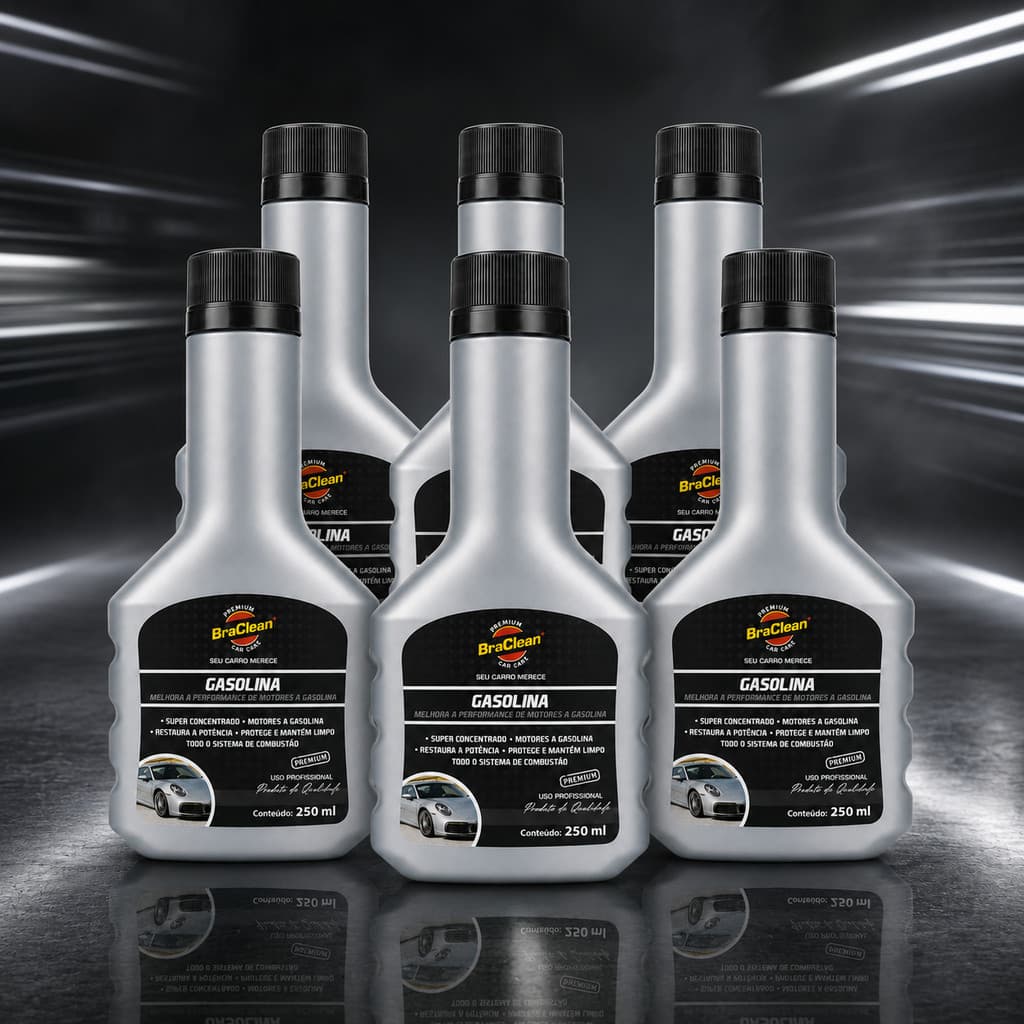 Aditivo Gasolina BraClean 250ml Kit 6 Unidades Para Yamaha Fazer 250 Moto Uso Automotivo Via Tanque