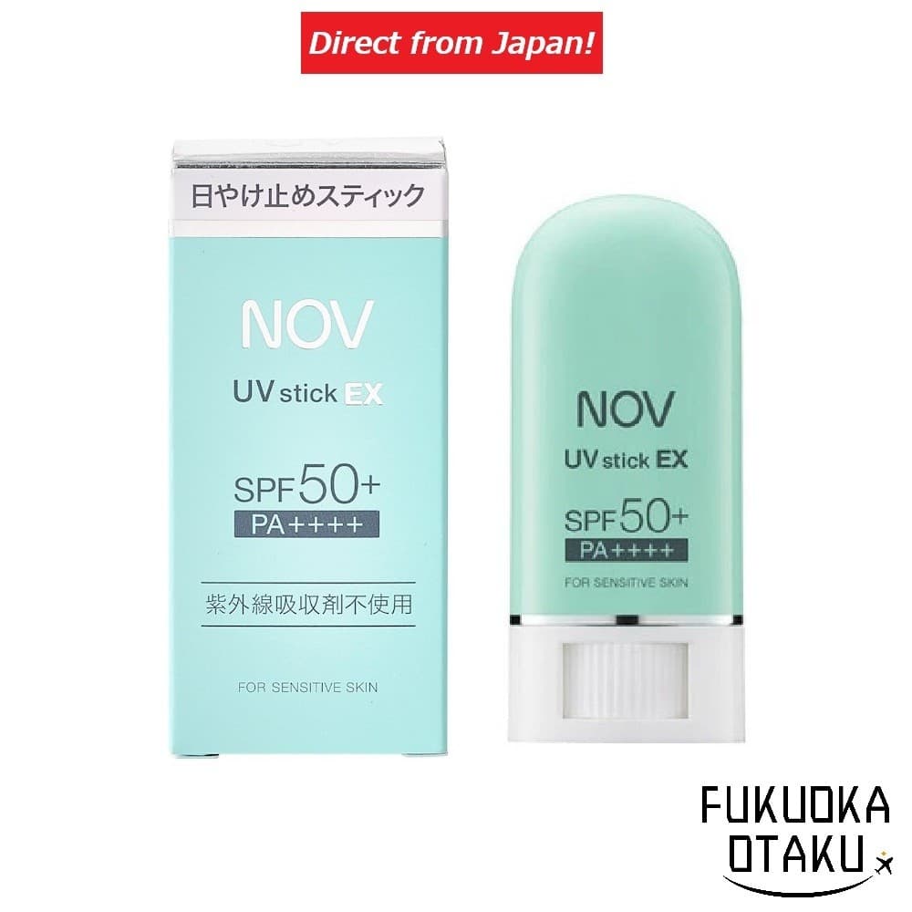 NOV UV Stick EX SPF50+ PA++++ Base Protetor Solar Baixa Irritação Japão【Direto do Japão】