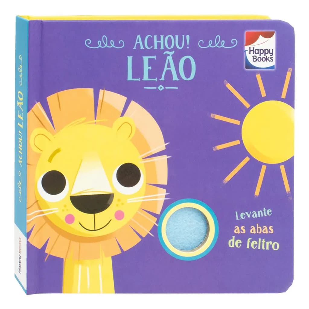 LIVRO ESCONDE-ESCONDE COM FELTROS: ACHOU! LEAO INFANTIL