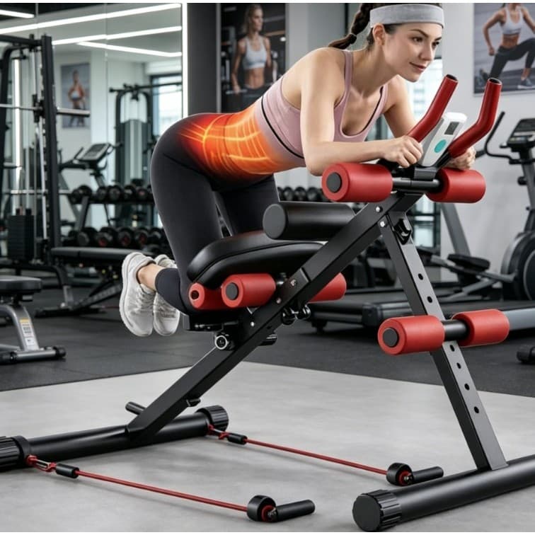 Prancha Abdominal Regulável Multifuncional Suporta 150kg Ajuste de Altura 5 Níveis Fitness