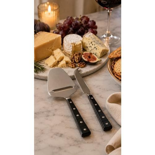 Kit De 2 Cortadores De Queijo - Servir - Mesa De FriosMN116-SET 2 PECAS P/ QUEIJO 21X21
