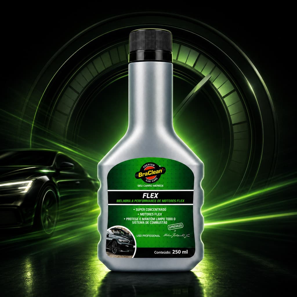Aditivo Flex BraClean 250ml Para Cuidado Do Motor Carro Flex Gasolina E Etanol Uso Automotivo