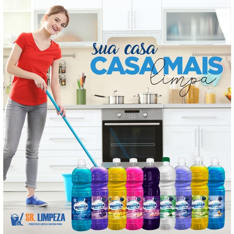Limpador Perfumado Concentrado 1 Litro Faz 10 Litros Diversas Fragrâncias 1 Litro