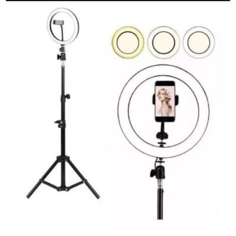 Iluminador Ring Light 20 Cm 8 Polegadas + Tripé 1.60m