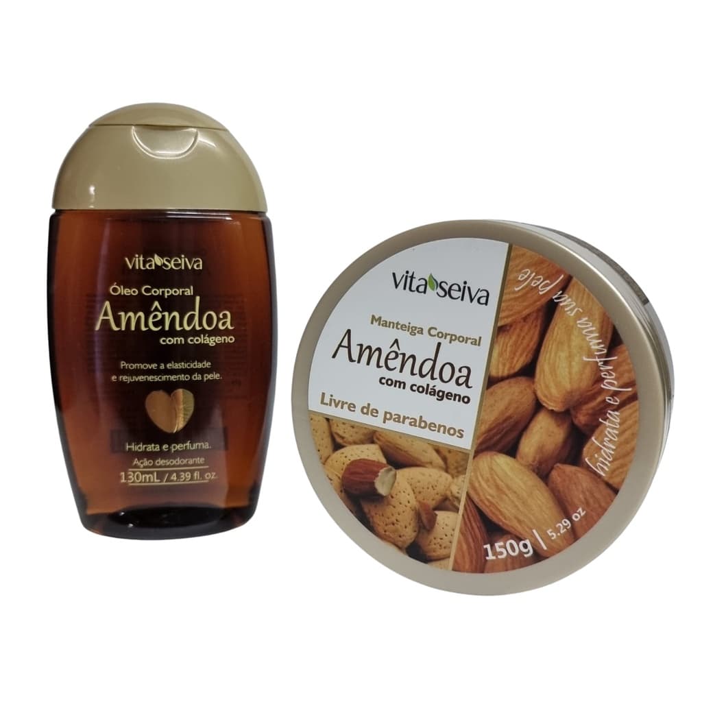 Manteiga Corporal Colágeno 150g + Óleo Corporal Colágeno 130ml, Vita Seiva