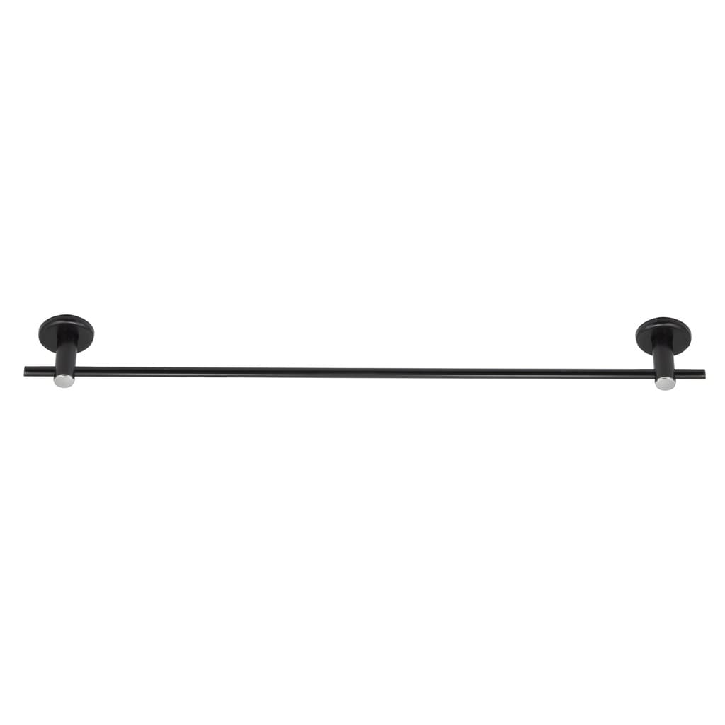 Suporte Porta Toalha Banho Stander Reto preto Fosco