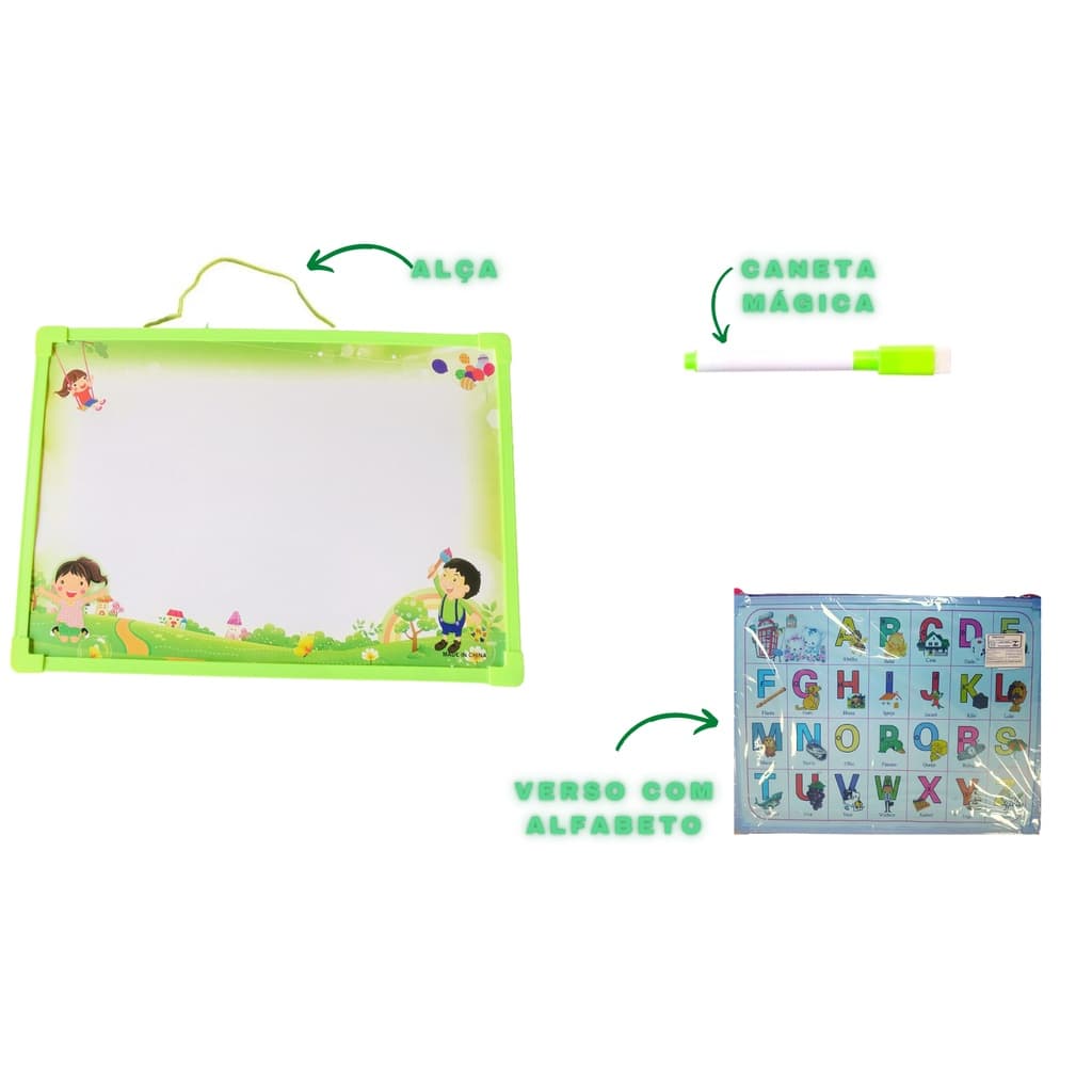 QUADRO BRANCO INFANTIL-DESENVOLVE A CRIATIVIDADE E ESCRITA INFANTIL-QUADRO MÁGICO INFANTIL-LOUSA KIDS
