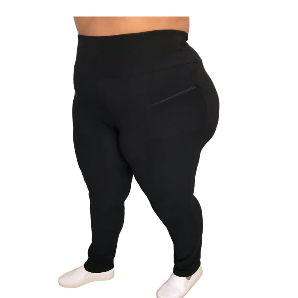 Calça Preta Montaria Gorgurinho Feminina Plus Size 46/56