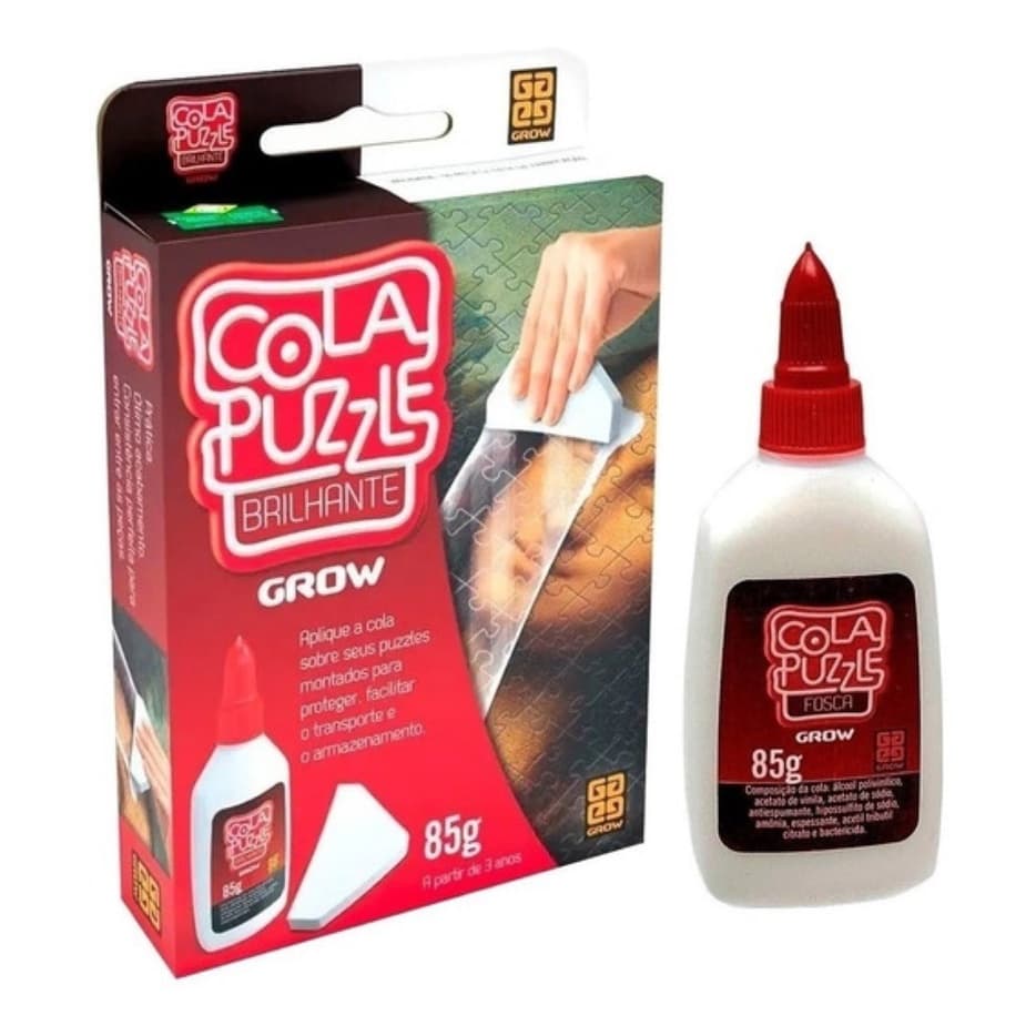 Cola de Peças Quebra Cabeça Brilhante Puzzle 01989 - Grow