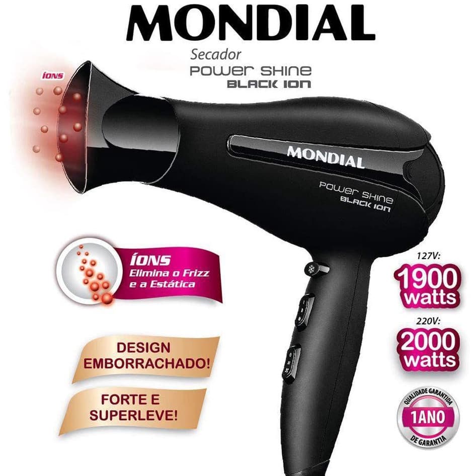 Secador de Cabelo Mondial Com Ions SC-13 110V