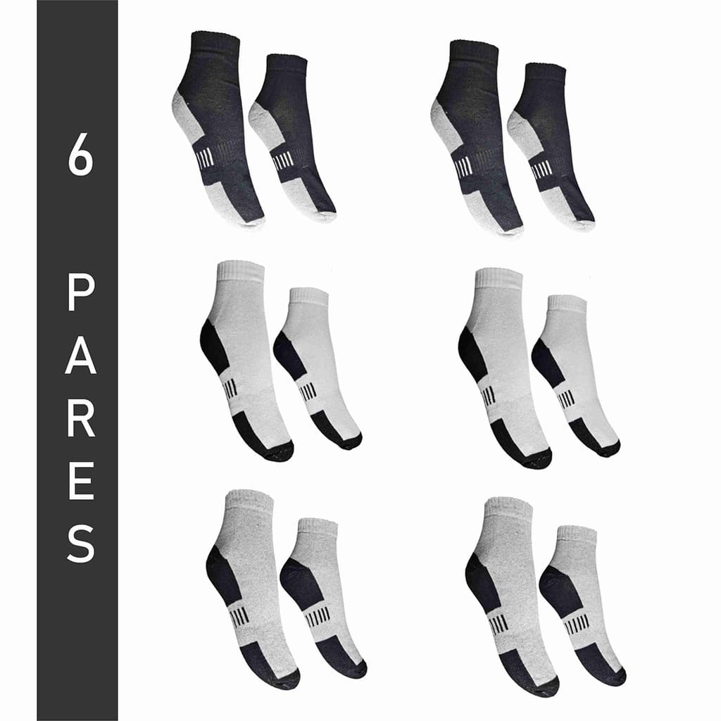 Kit 6 Pares Meia Prime Masculina Cano Médio Soquete Algodão Atacado