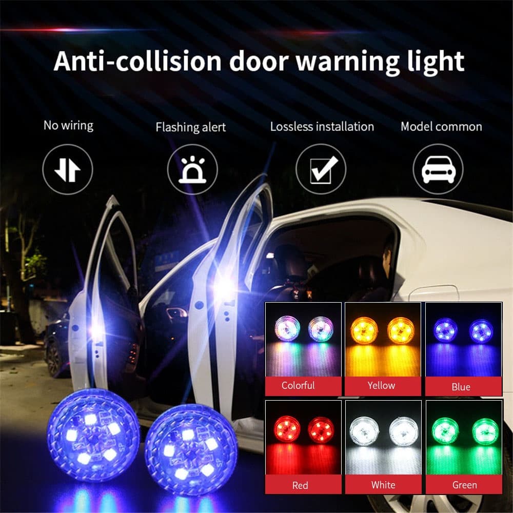 4 Peças Claro LED Universal De Segurança Anti-Colisão Com Sensor Magnético Para Abertura De Porta/Carro/Aviso/Strobe/Alarme