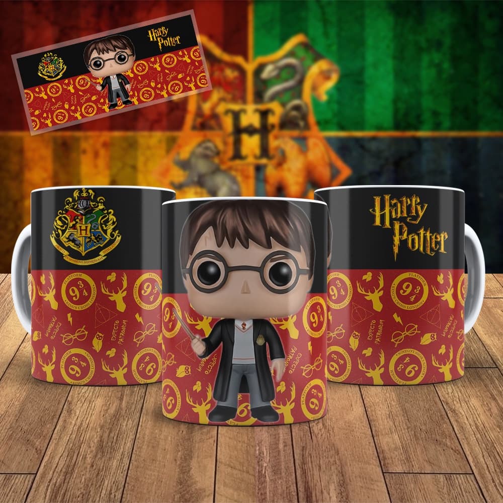 CANECA DE PORCELANA HARRY POTTER - EDIÇÃO COLECIONÁVEIS