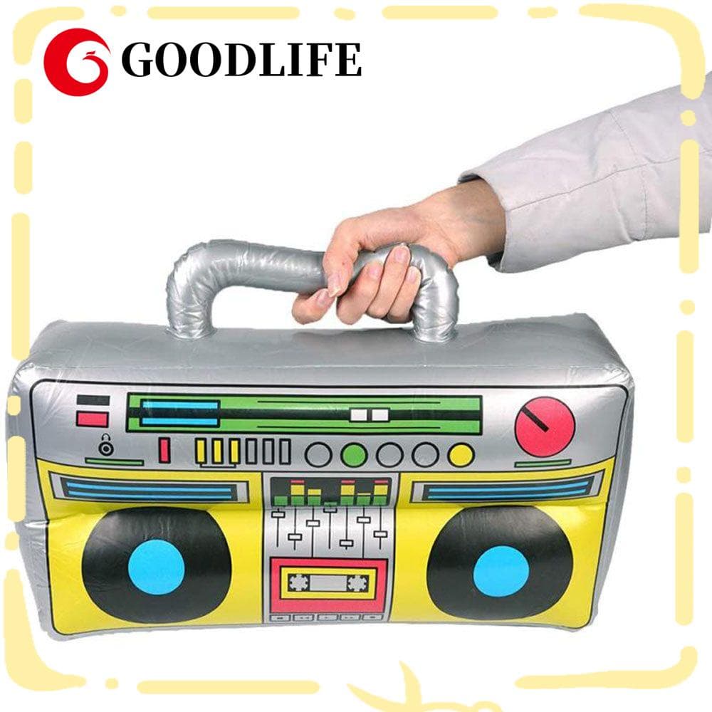Bolslive Gravador De Rádio Insuflável Novos Brinquedos Inflados 80's 90 Party Decorations Retro Dress Accessory