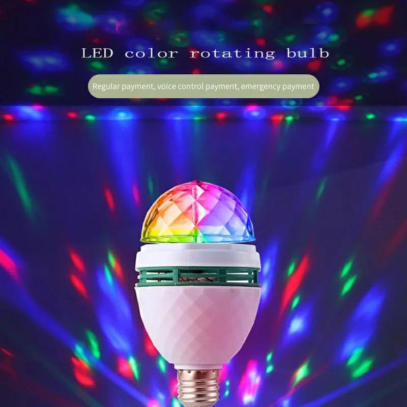 Lâmpada  Giratória RGB 3W ideal para festas e quarto infantil LED