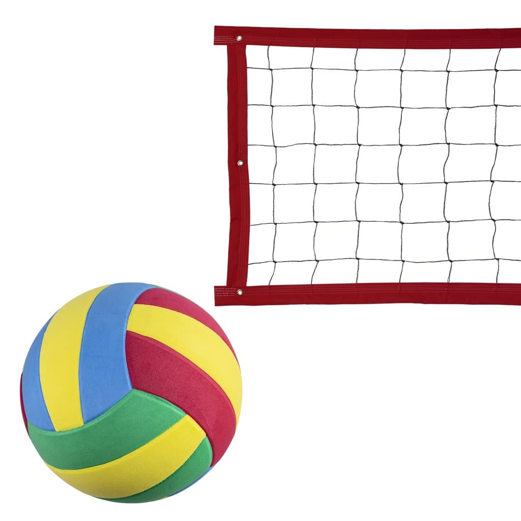 Kit Rede De Vôlei 8 Metros Vermelha + Bola - Evo Sports