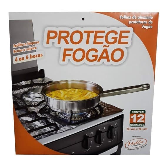 kit com 12  Forra Fogão Protetor - Alumínio / Qualidade 100%