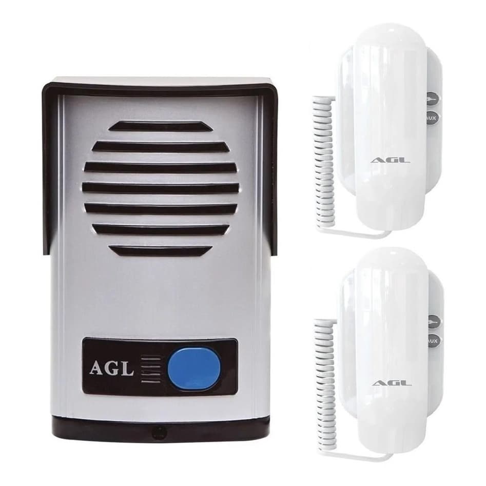 Kit Porteiro P10s AGL Com 2 Extensão Interna Porteiro Eletrônico Interfone Residencial