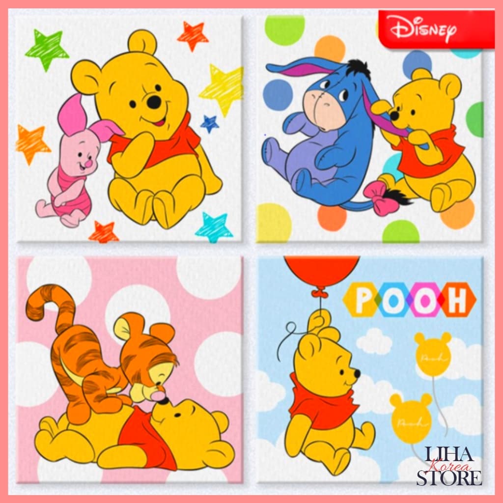 ❤ Eu Amo Pintura Disney Winnie the Pooh Cúbica Oficial Licenciado Para Colorir Arte Personagem DIY Kids Kit De A Óleo Em