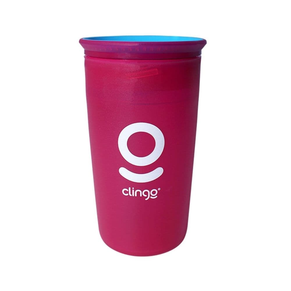 Copo De Treinamento Bebe Infantil Antivazamento 235 ml Magico 360 Rosa Clingo C2311