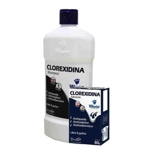 Shampoo E Sabonete Clorexidina Dugs Anti Seborreia Séptico