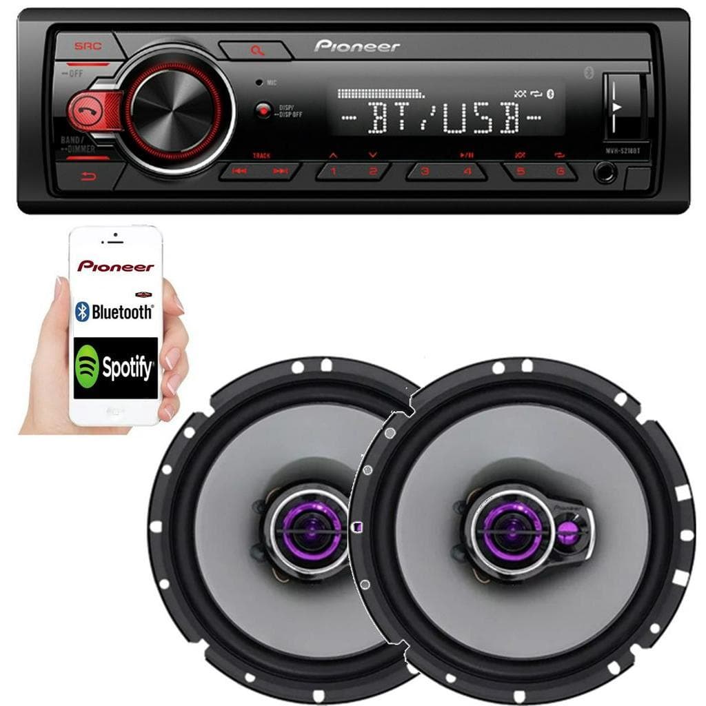Aparelho Som Pioneer Bluetooth + 2 Falante 6 Fiat Mobi Stilo