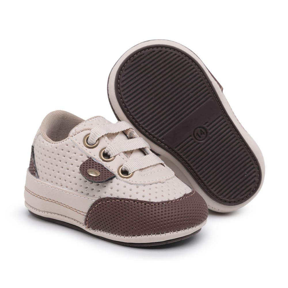 Sapatinho Casual Infantil Bebê Para Batizado Prático De Amarrar Com Estilo Casual Envio Rápido