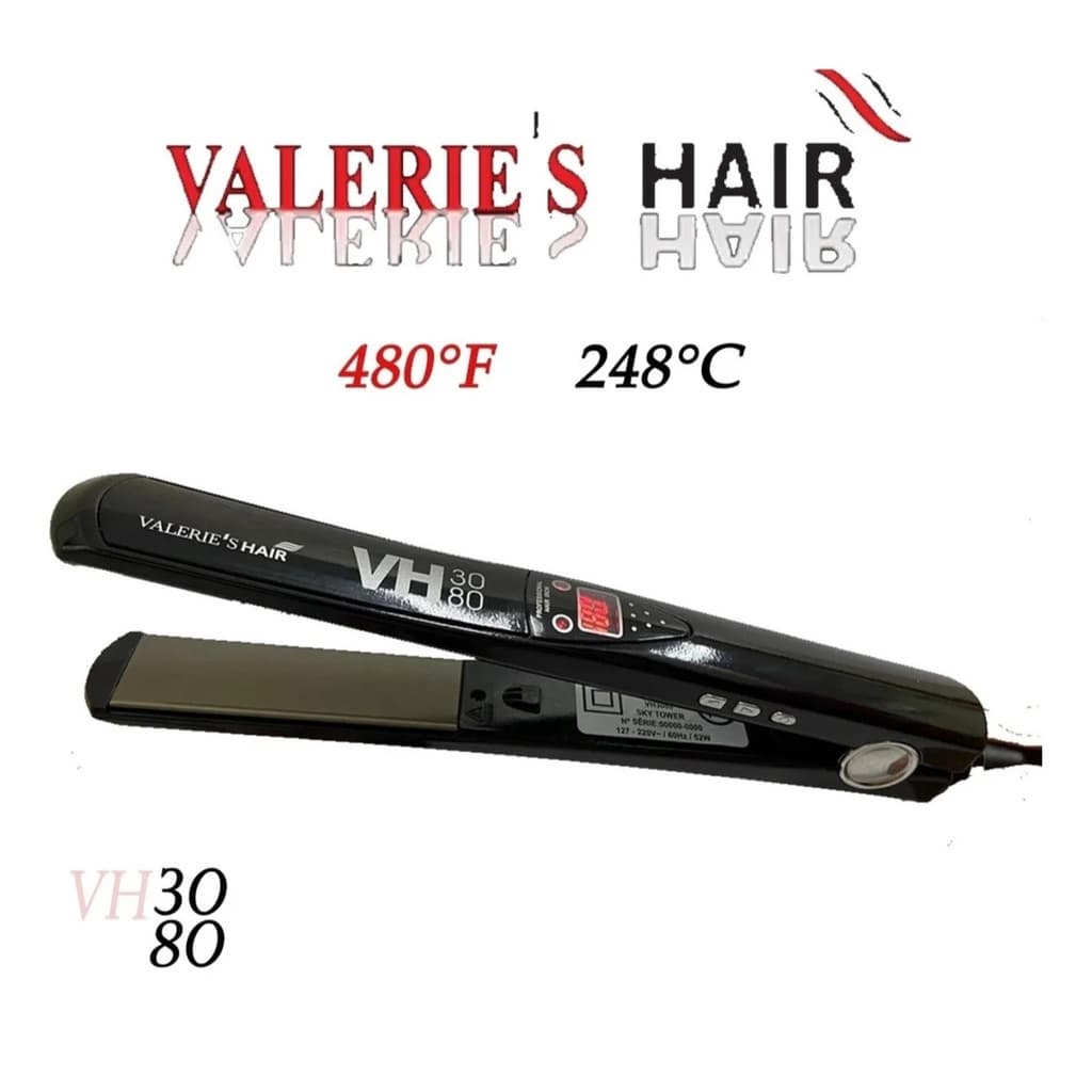 Prancha De Cabelo Titânio Valerie's Hair VH3080 Bivolt 480ºF - PROMOÇÃO IMPERDÍVEL