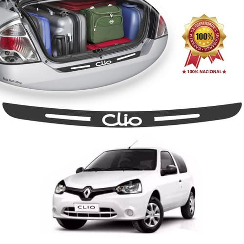 Soleira de Porta Malas Adesivo Protetor Renault Clio Sedan Universal Carro personalizado